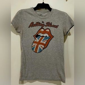 Gray Rolling Stones baby tee